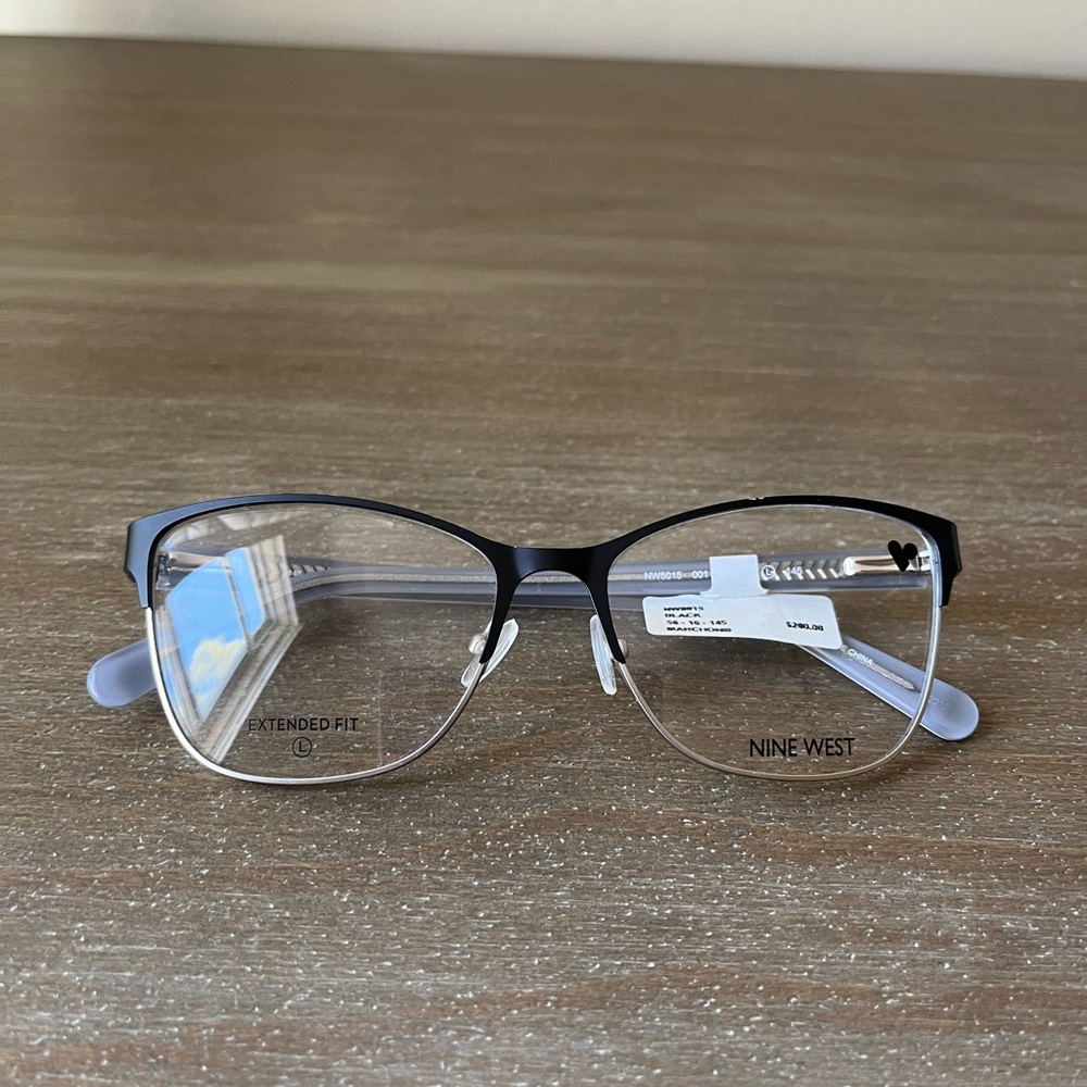 Nine West Black and Silver Sparkle Eyeglasses